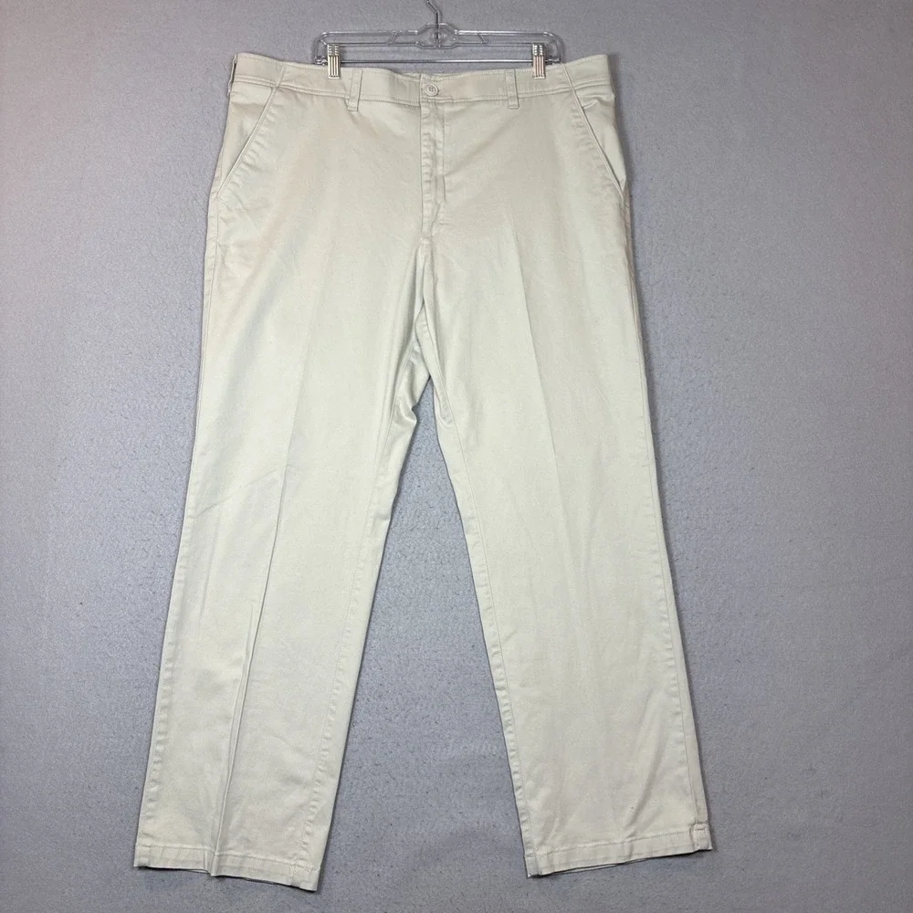 Lee Extreme Comfort Men's Straight Fit Stretch Twill Pants Beige 42X32